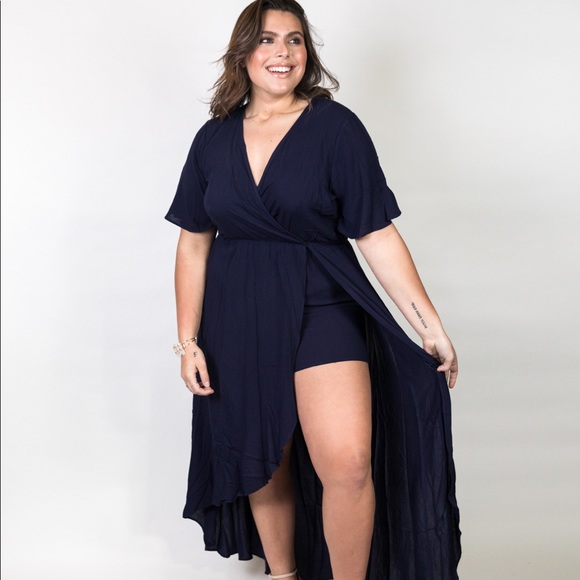 Plus Size ‘Empress' Maxi Romper - Picture 4 of 8